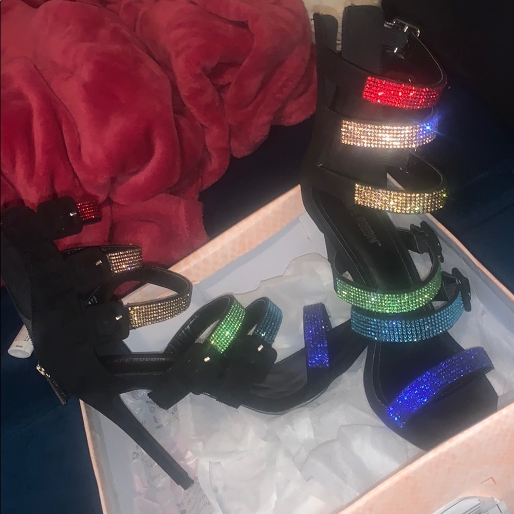 Black stiletto heels